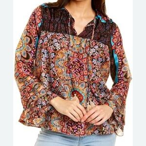 Johnny Was Silk Mandala Margot Blouse, NWT, Small